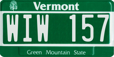 VT license plate WIW157