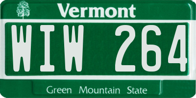 VT license plate WIW264