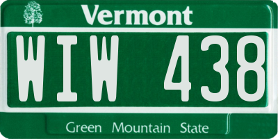 VT license plate WIW438