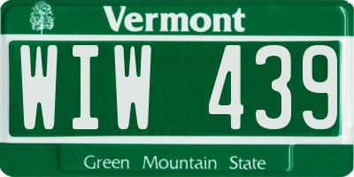 VT license plate WIW439
