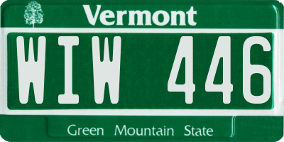 VT license plate WIW446