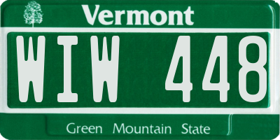 VT license plate WIW448