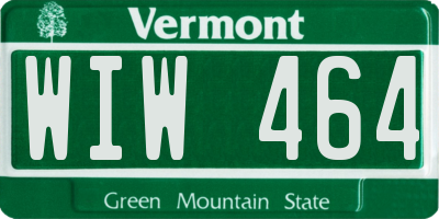 VT license plate WIW464