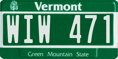 VT license plate WIW471