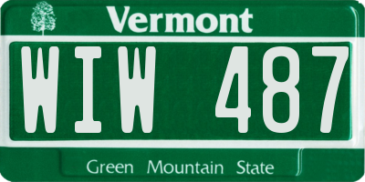 VT license plate WIW487