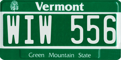 VT license plate WIW556