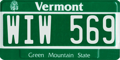 VT license plate WIW569