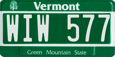 VT license plate WIW577