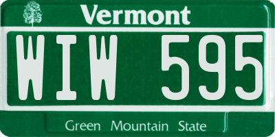 VT license plate WIW595