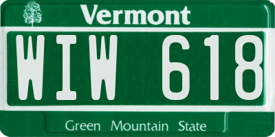 VT license plate WIW618