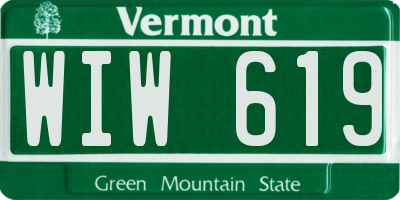 VT license plate WIW619