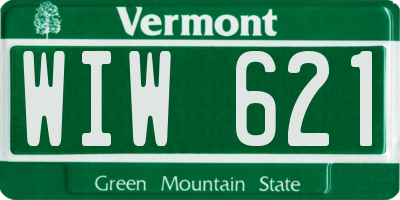 VT license plate WIW621