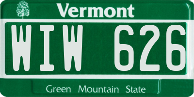 VT license plate WIW626