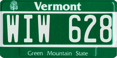 VT license plate WIW628
