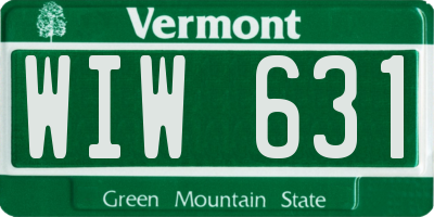 VT license plate WIW631