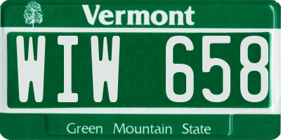 VT license plate WIW658