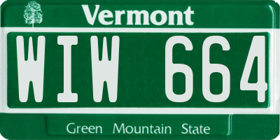 VT license plate WIW664