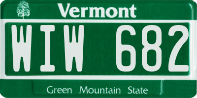 VT license plate WIW682