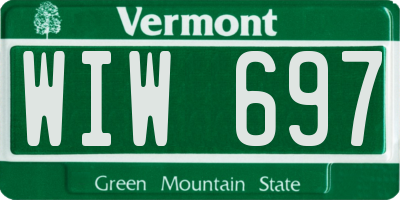 VT license plate WIW697