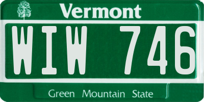 VT license plate WIW746
