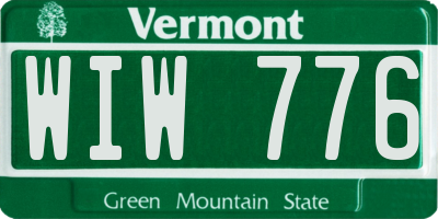 VT license plate WIW776