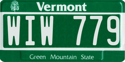 VT license plate WIW779
