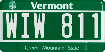 VT license plate WIW811