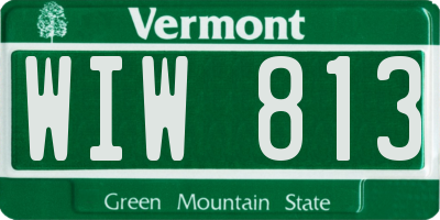 VT license plate WIW813