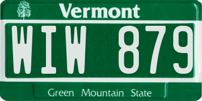 VT license plate WIW879