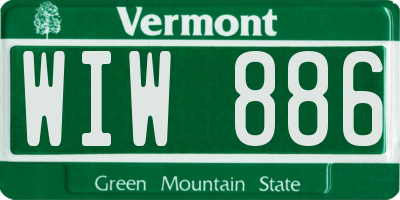 VT license plate WIW886