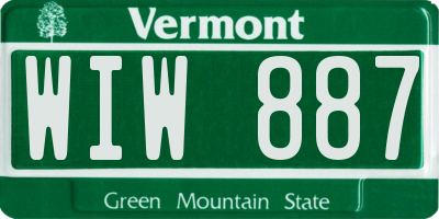 VT license plate WIW887