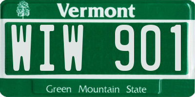 VT license plate WIW901