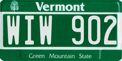 VT license plate WIW902