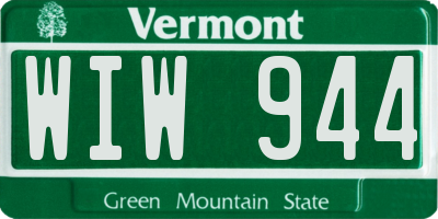 VT license plate WIW944