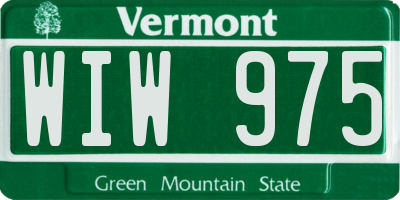 VT license plate WIW975