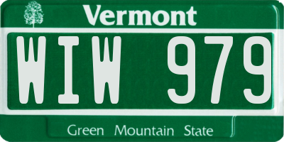 VT license plate WIW979