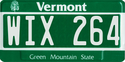 VT license plate WIX264