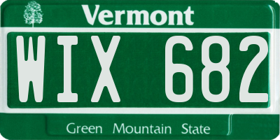 VT license plate WIX682