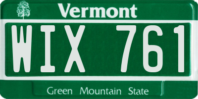 VT license plate WIX761