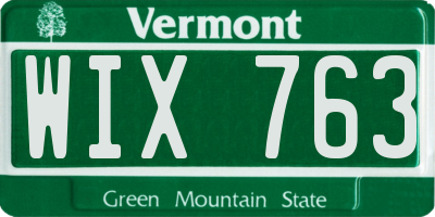 VT license plate WIX763