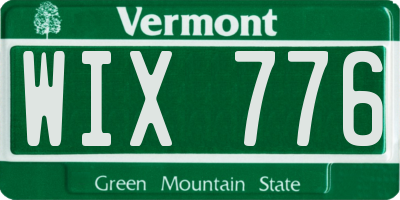 VT license plate WIX776