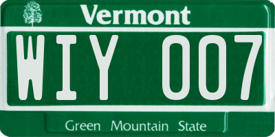 VT license plate WIY007