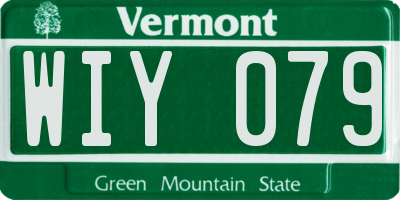 VT license plate WIY079