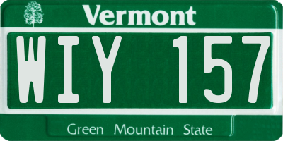 VT license plate WIY157
