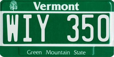 VT license plate WIY350
