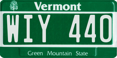 VT license plate WIY440