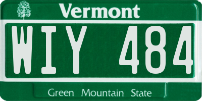 VT license plate WIY484