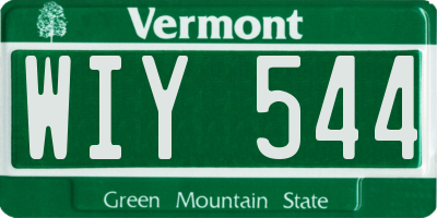 VT license plate WIY544