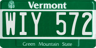VT license plate WIY572