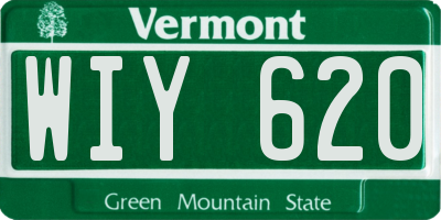 VT license plate WIY620
